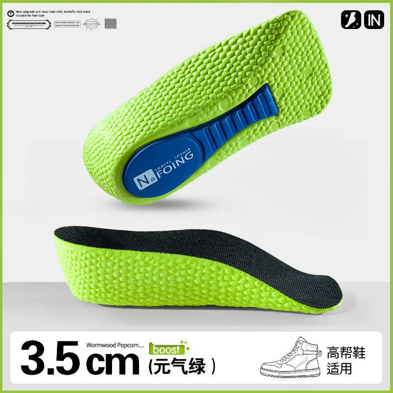 Memory Foam Height Increase Insoles for Men Women Arch Support Shoe Pads