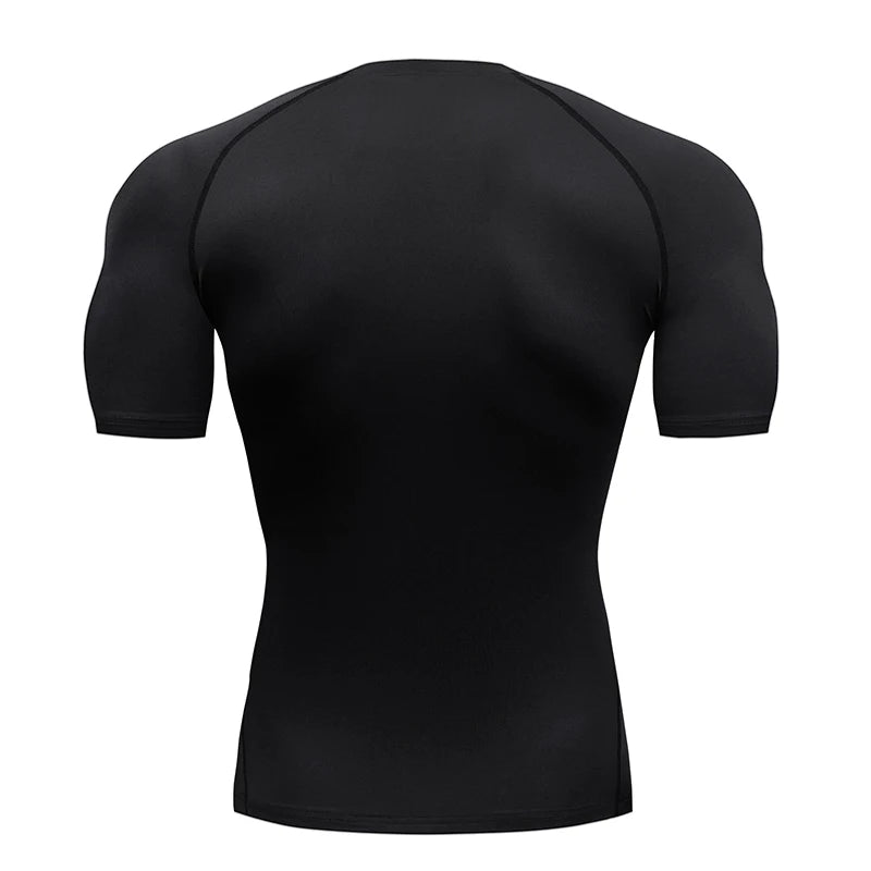 Men's Quick Dry Compression Shirt Short Sleeve Gym Workout T-Shirt