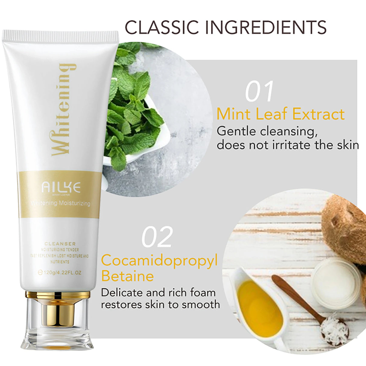 Whitening Anti-Wrinkle Face Cream with Collagen and Hyaluronic Acid, 50ml
