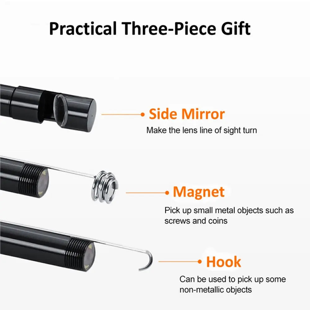 Type-C Endoscope Camera 7.0MM IP67 Waterproof 6 LEDs for Phone PC