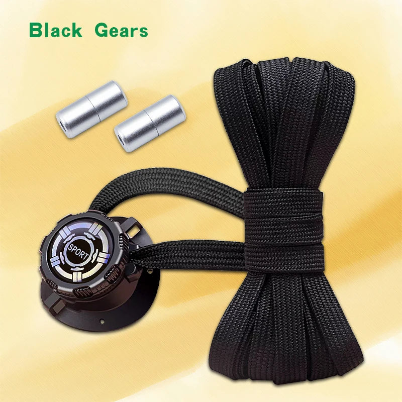 Automatic Flat No Tie Shoelaces with Swivel Buckle for Sneakers Adults Kids