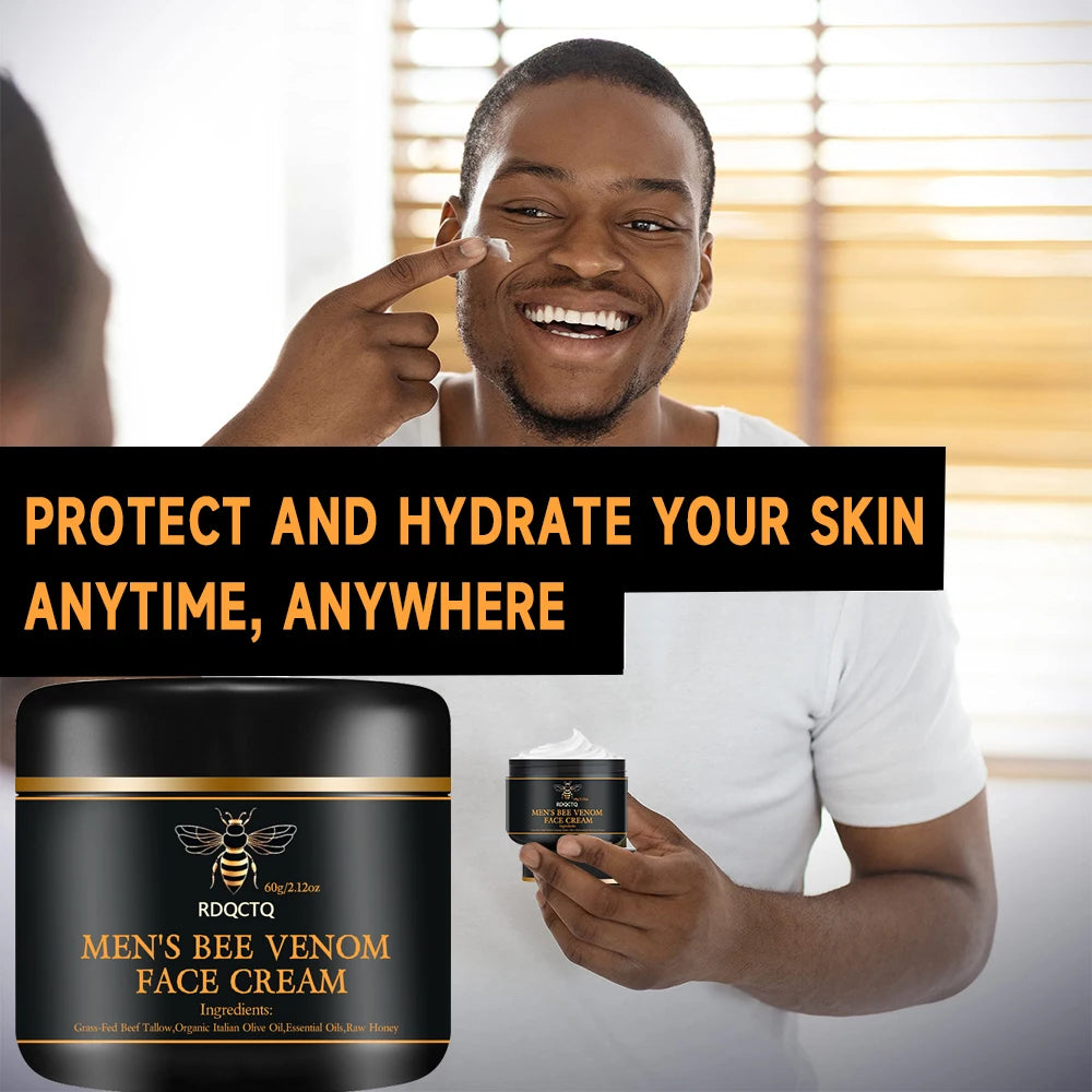 Men's Bee Venom Face Cream - Anti-Aging Moisturizer for Fine Lines