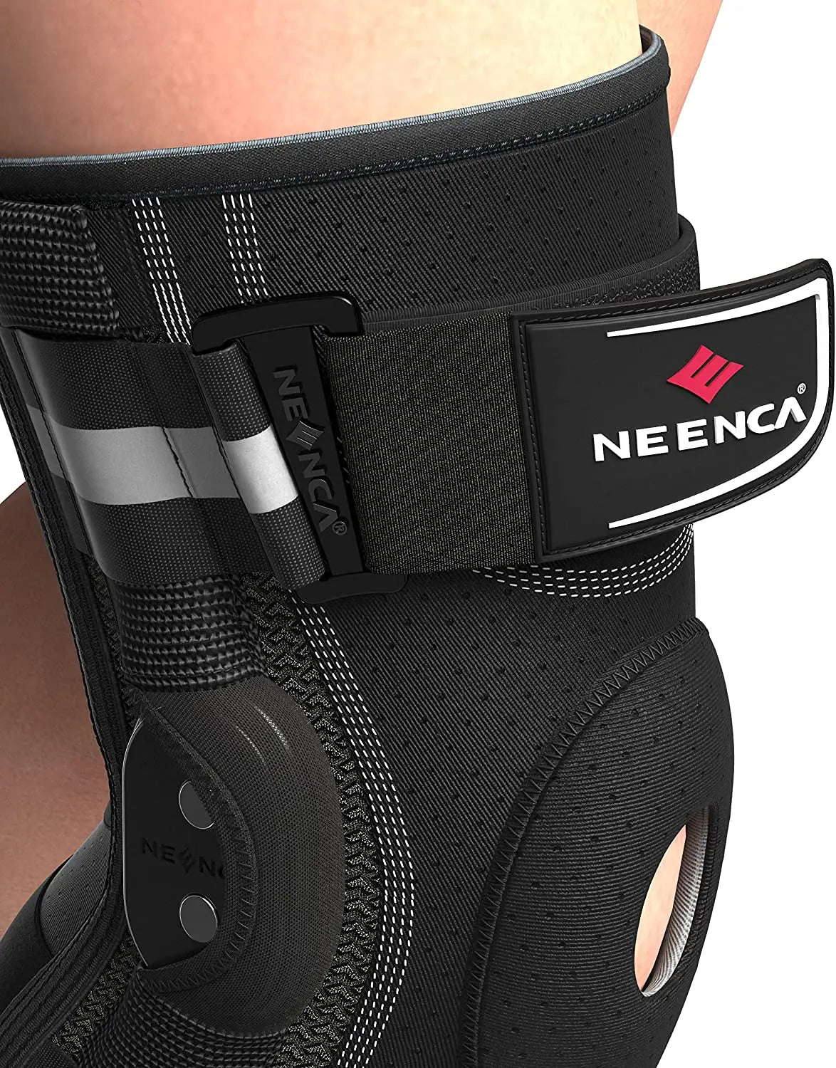 NEENCA Hinged Knee Brace with Side Stabilizers - Adjustable Support & Comfort