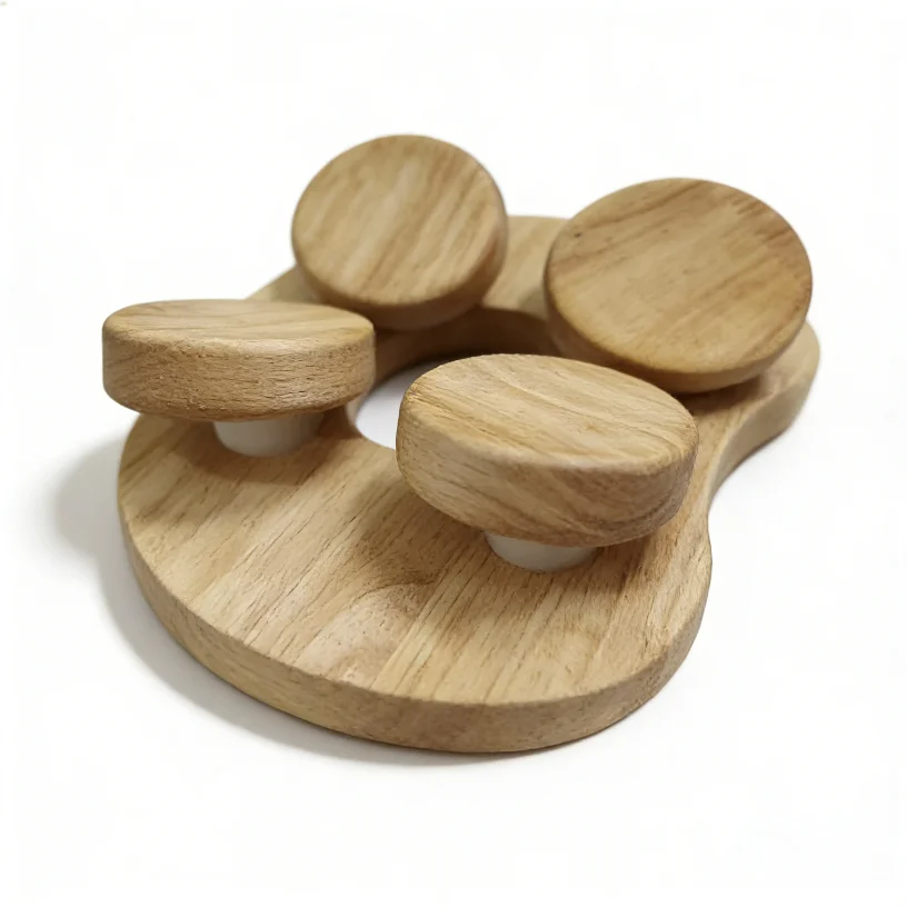 Wooden Sauna Headrest with Rotatable Disc - Sauna Accessory