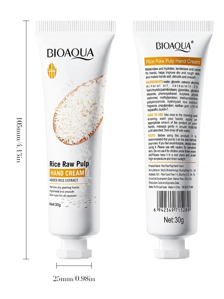 Rice Hand Cream 30g | Nourishing & Moisturizing Non-Greasy Formula