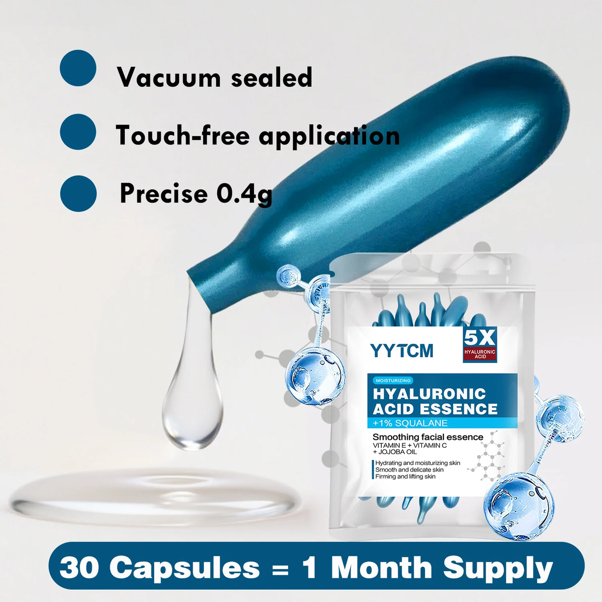 Hyaluronic Acid Moisturizing Capsules 30 Count - Brightening Essence