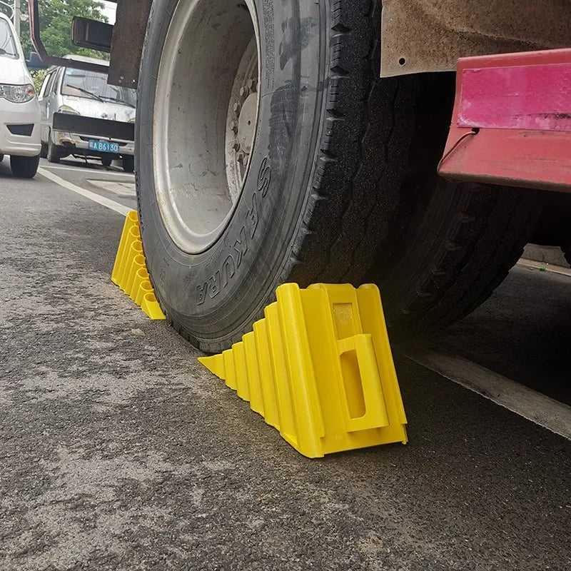 Portable Wheel Chock with Handles for RVs Trailers Trucks - 2 Pack