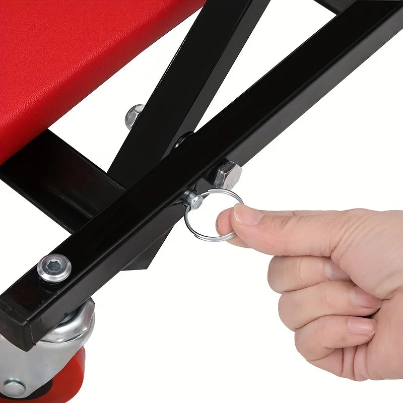 Heavy Duty Mechanic Creeper Seat with Wheels, 330lbs Capacity, Adjustable