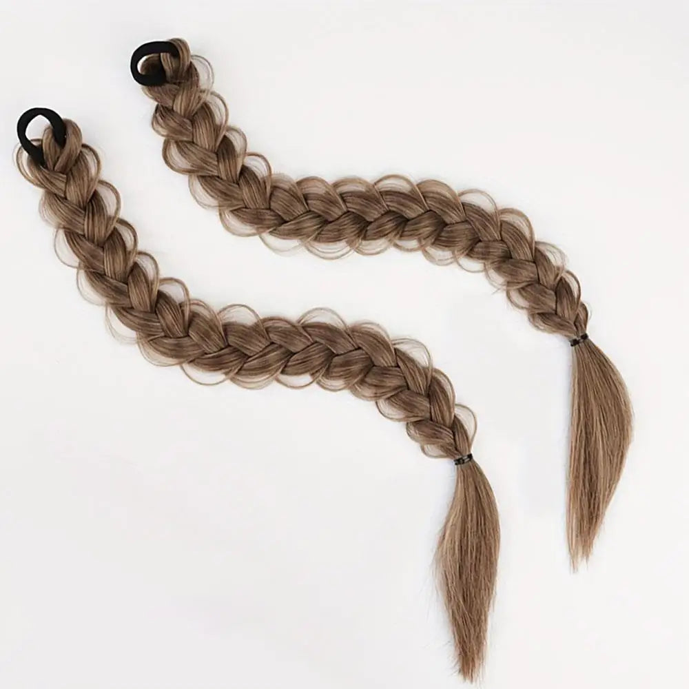 Braided Synthetic Hair Ponytail Extension with Elastic Band - Daily Use