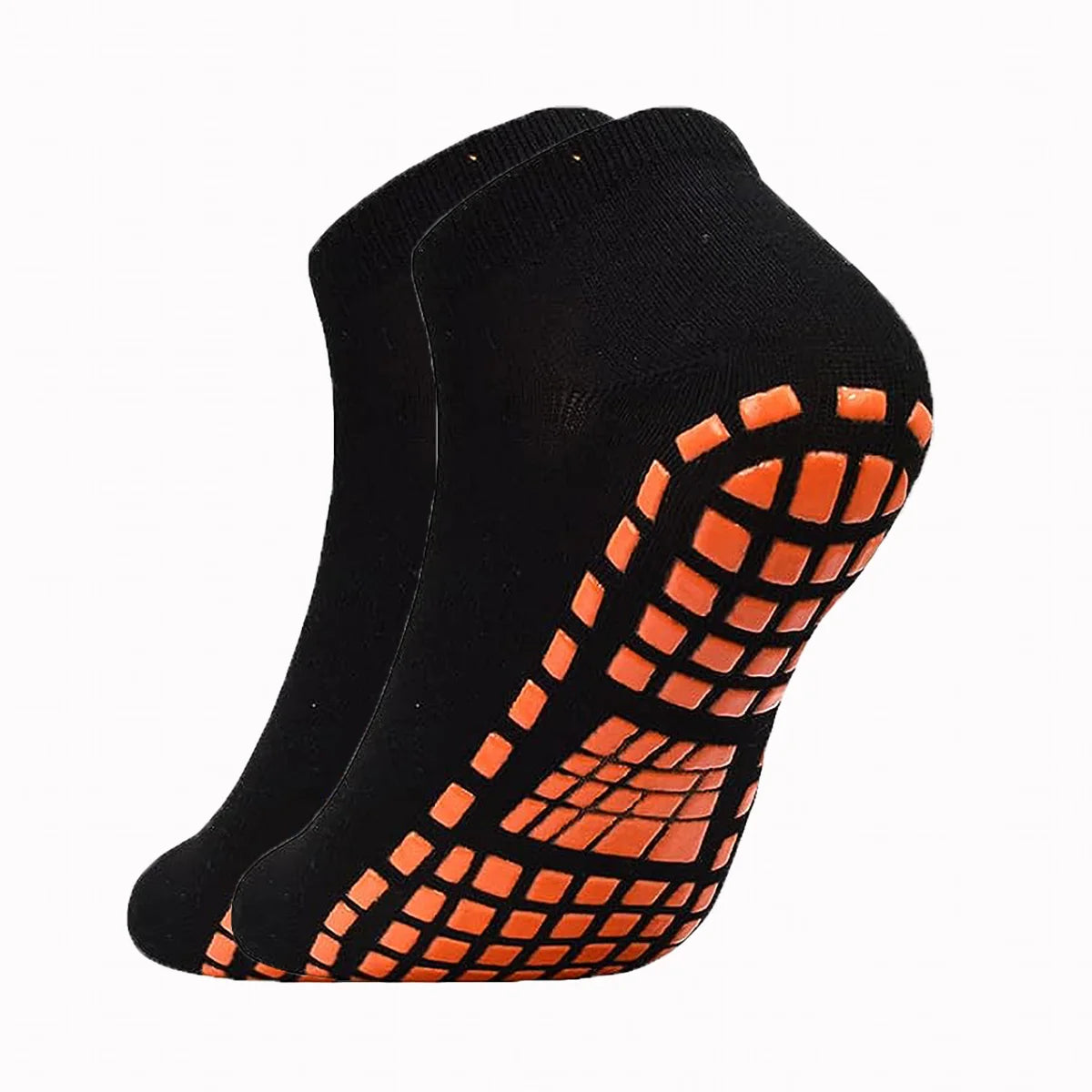 Unisex Silicone Non-Slip Grip Trampoline Socks - 1/4 Pairs for Yoga & Pilates