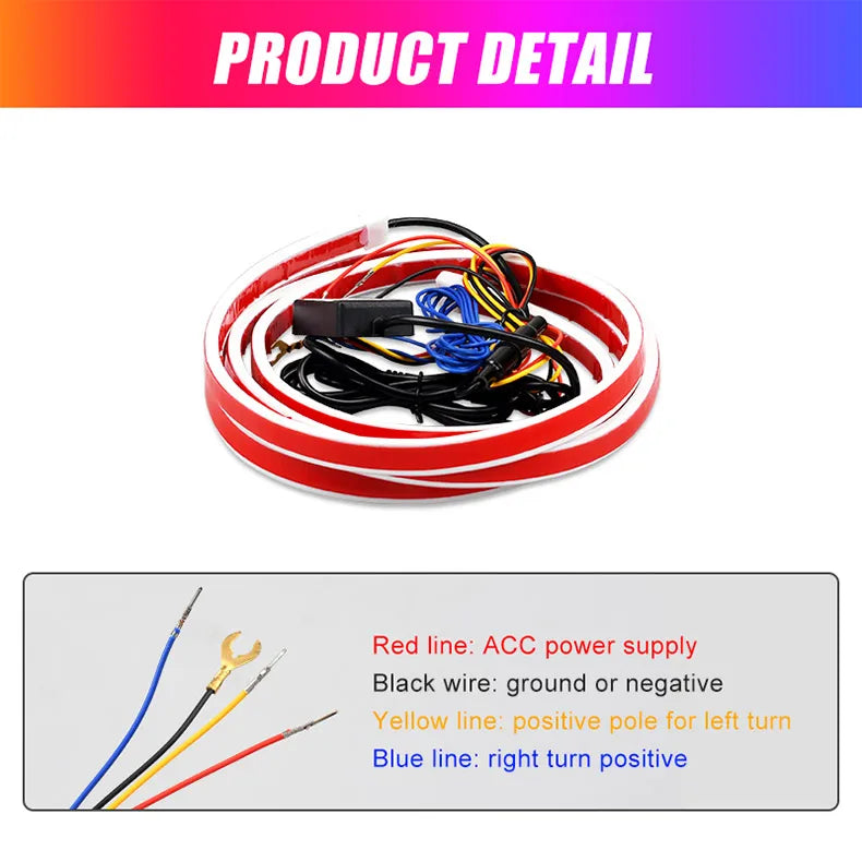 LED Neon Strip Running Lights for 12V Car - APP Control Multi-function