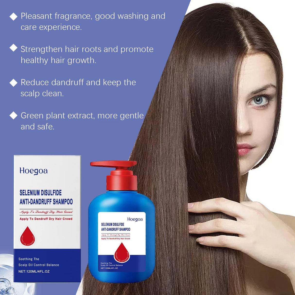 Selenium Sulfide Shampoo 8oz Deep Cleansing Dandruff Treatment