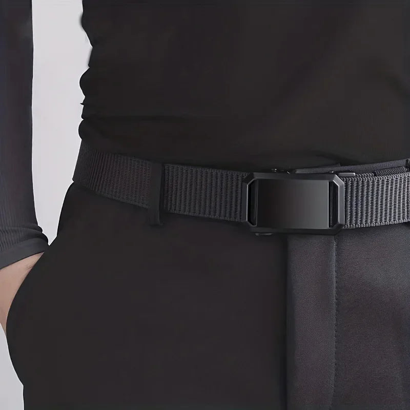 Automatic Buckle Canvas Tactical Belt for Men - Outdoor Workwear