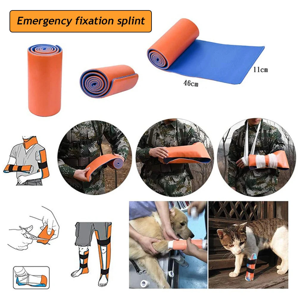 Universal Aluminum Splint Roll for Emergency First Aid - 30cm