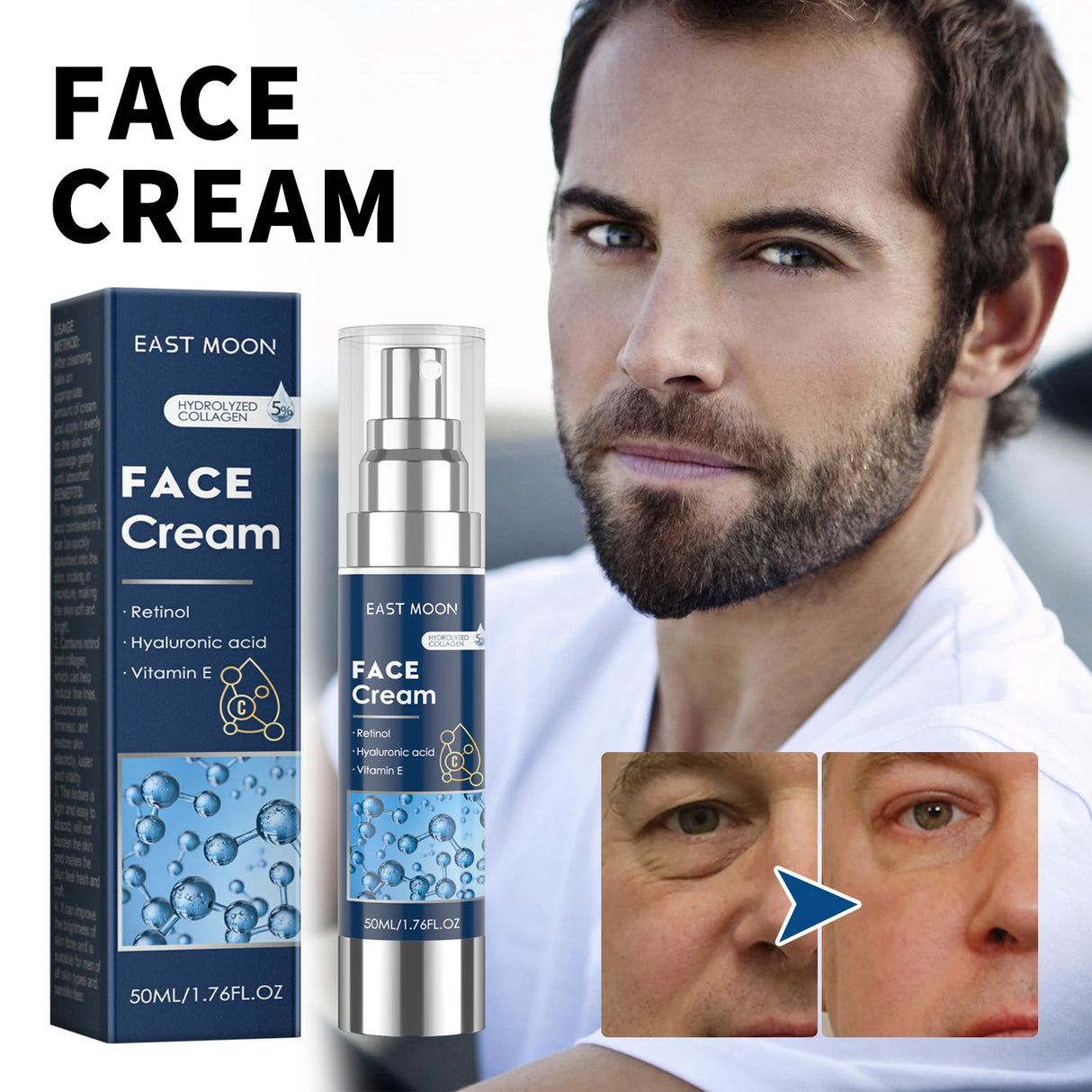 Retinol Face Cream for Men - Firming, Moisturizing, 50ml