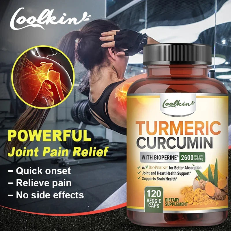 Curcumin Supplement 2600mg with Black Pepper for Enhanced Absorption