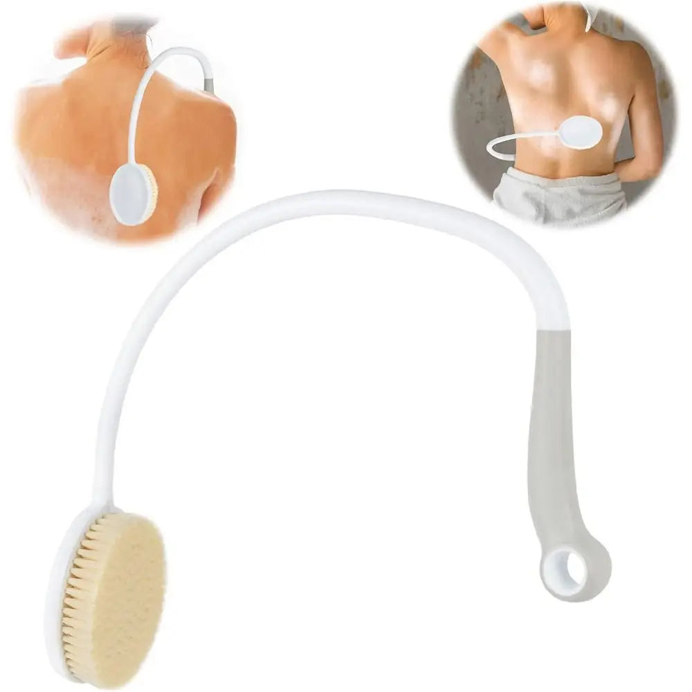 Bendable Back Shower Brush - Long Handle Exfoliating Tool for Bathing