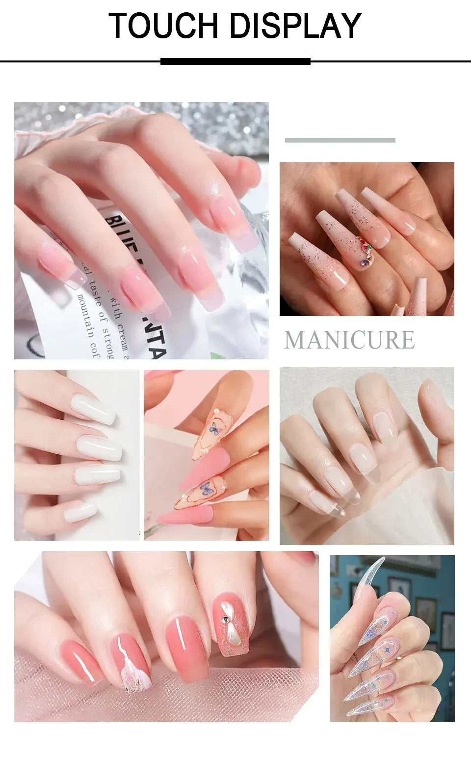 Acrylic Powder & Liquid Monomer Nail Art Kit - 3D Decoration Tools