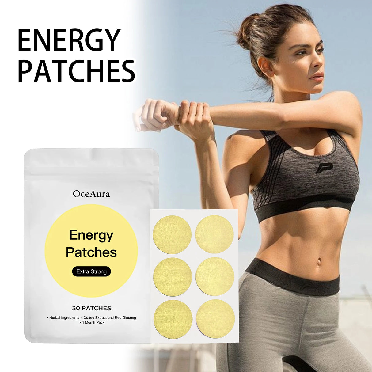 Yellow Body Care Patches for Men & Women - 30 Count Daily Comfort