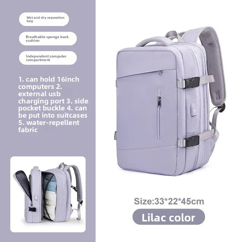 Expandable Travel Backpack for Business and Outdoor Use