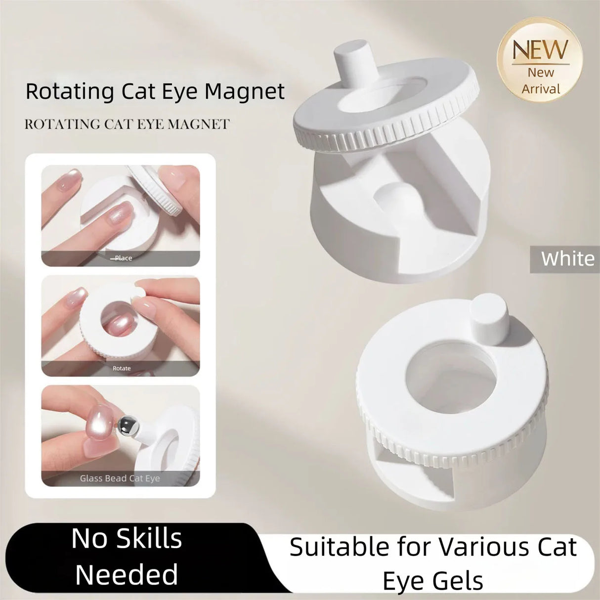 Automatic Cat Eye Nail Tool - Multi-Functional Magnet for French Manicure