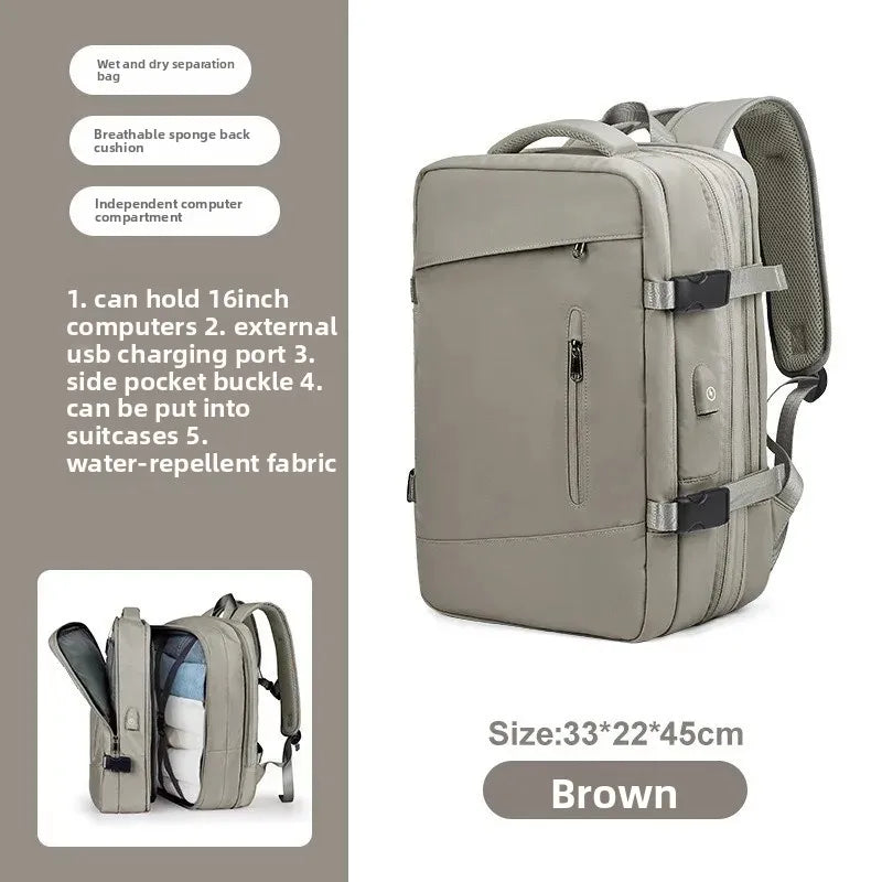 Expandable Travel Backpack for Business and Outdoor Use