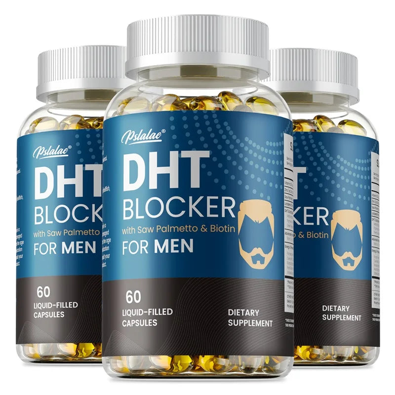 DHT Blockers for Men - Saw Palmetto & Biotin for Hair Growth Support