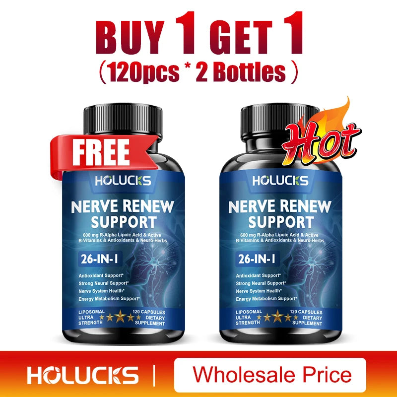 Nerve Renew Capsules with Vitamin B Complex & R-Alpha Lipoic Acid