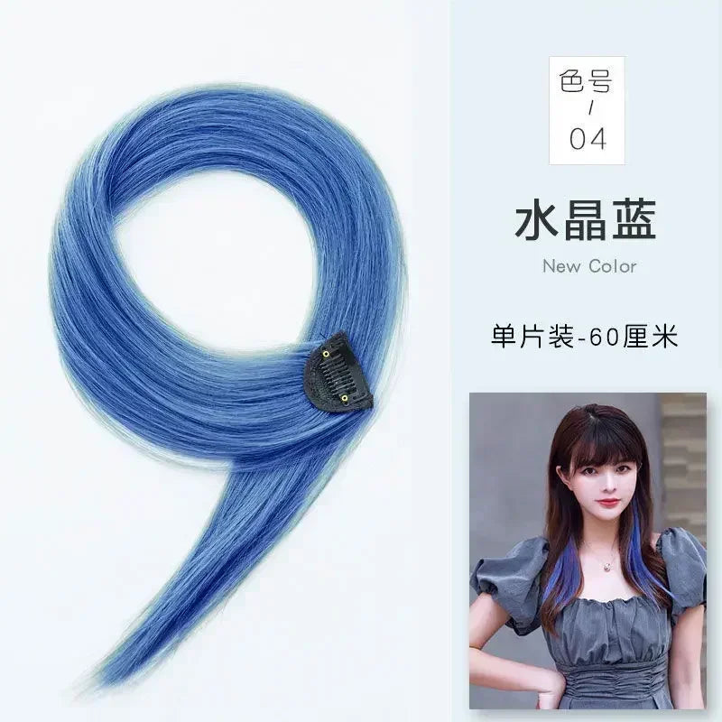 60cm Clip In Hair Extensions Synthetic Long Straight Hairpiece Accessories