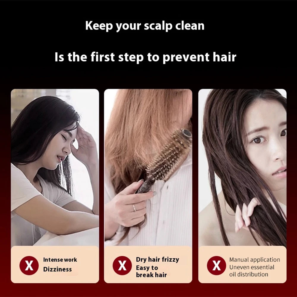 Electric Vibration Massage Comb with Red Light Therapy for Hair Growth