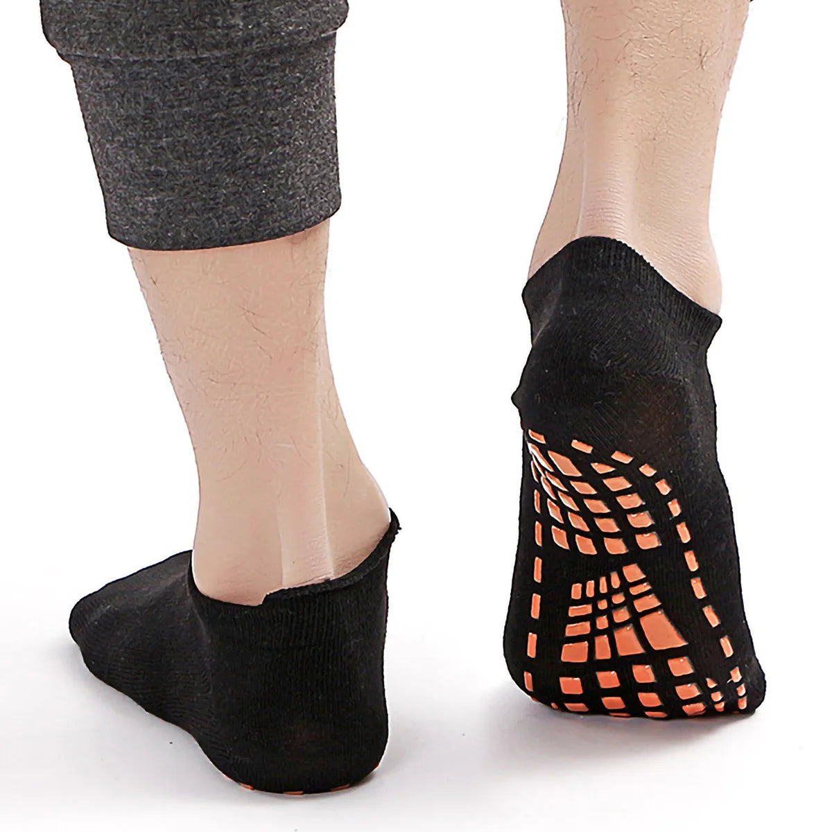 Unisex Silicone Non-Slip Grip Trampoline Socks - 1/4 Pairs for Yoga & Pilates
