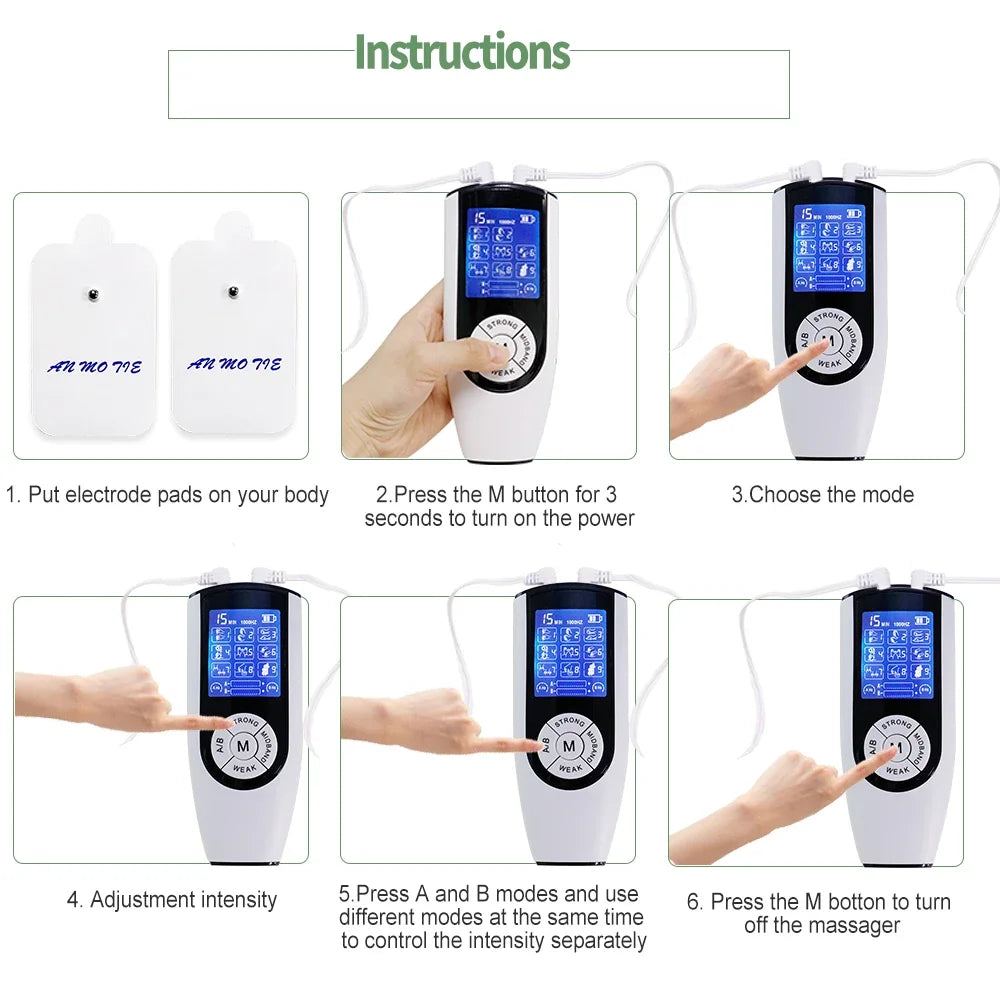 TENS Massager EMS Muscle Stimulator for Pain Relief Whole Body Massage