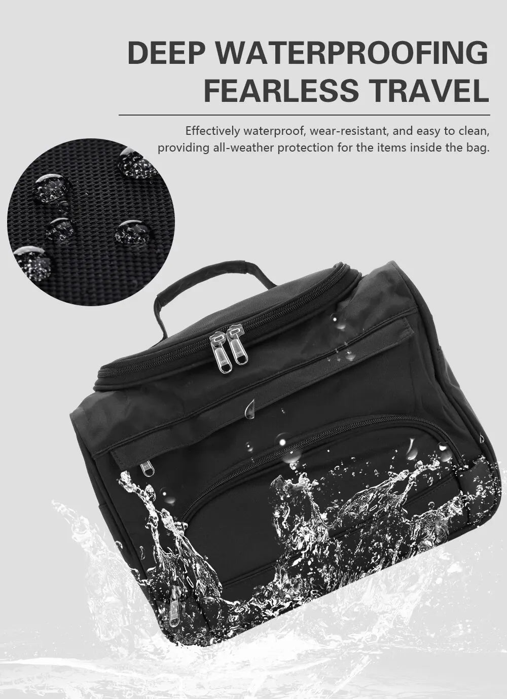 Portable Makeup Bag Waterproof Storage Case for Travel & Salon Use