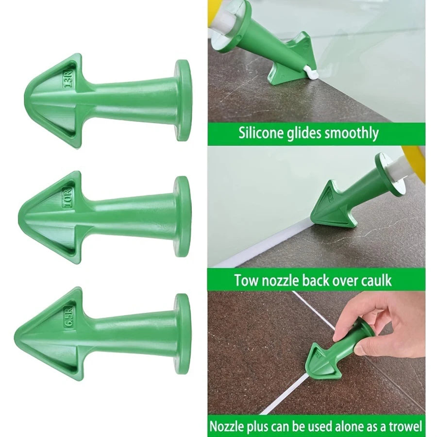 3PCS Silicone Caulk Nozzle Applicator Tools Kit for Sealant and Epoxy