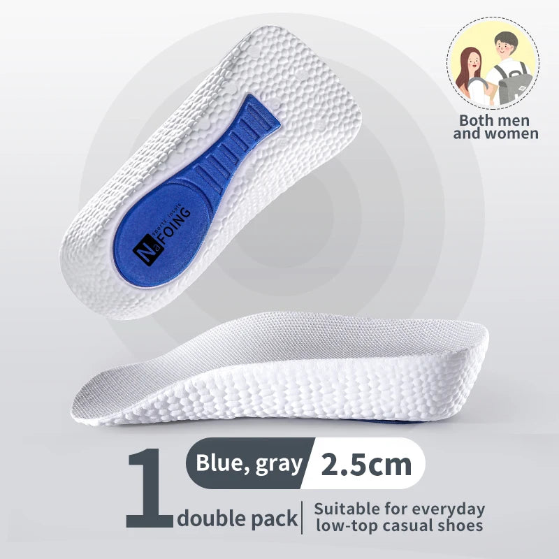 Memory Foam Height Increase Insoles for Men Women Arch Support Shoe Pads