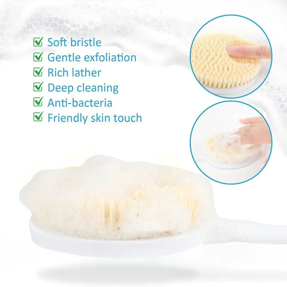 Bendable Back Shower Brush - Long Handle Exfoliating Tool for Bathing