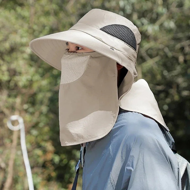 UV Protection Bucket Hat with Neck Flap for Men & Women - Outdoor Fishing & Hiking