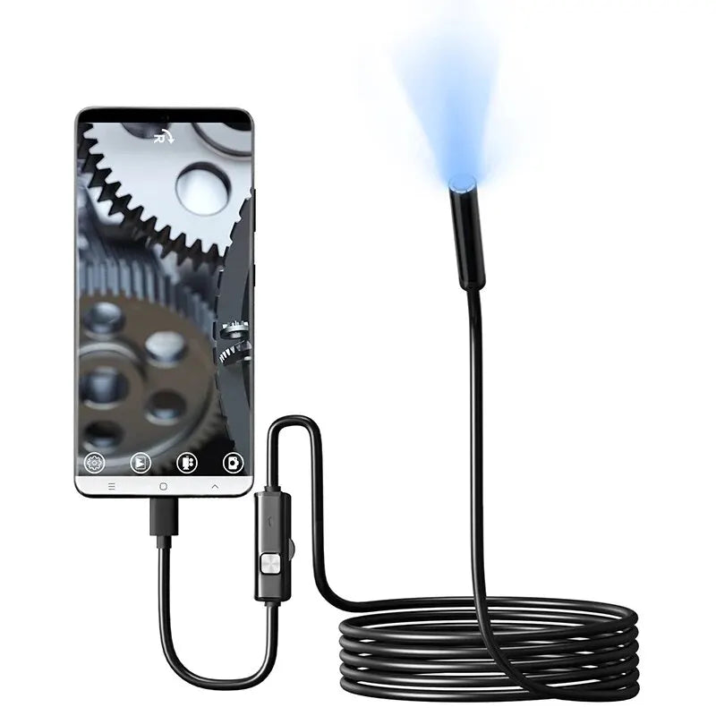 Type-C Endoscope Camera 7.0MM IP67 Waterproof 6 LEDs for Phone PC