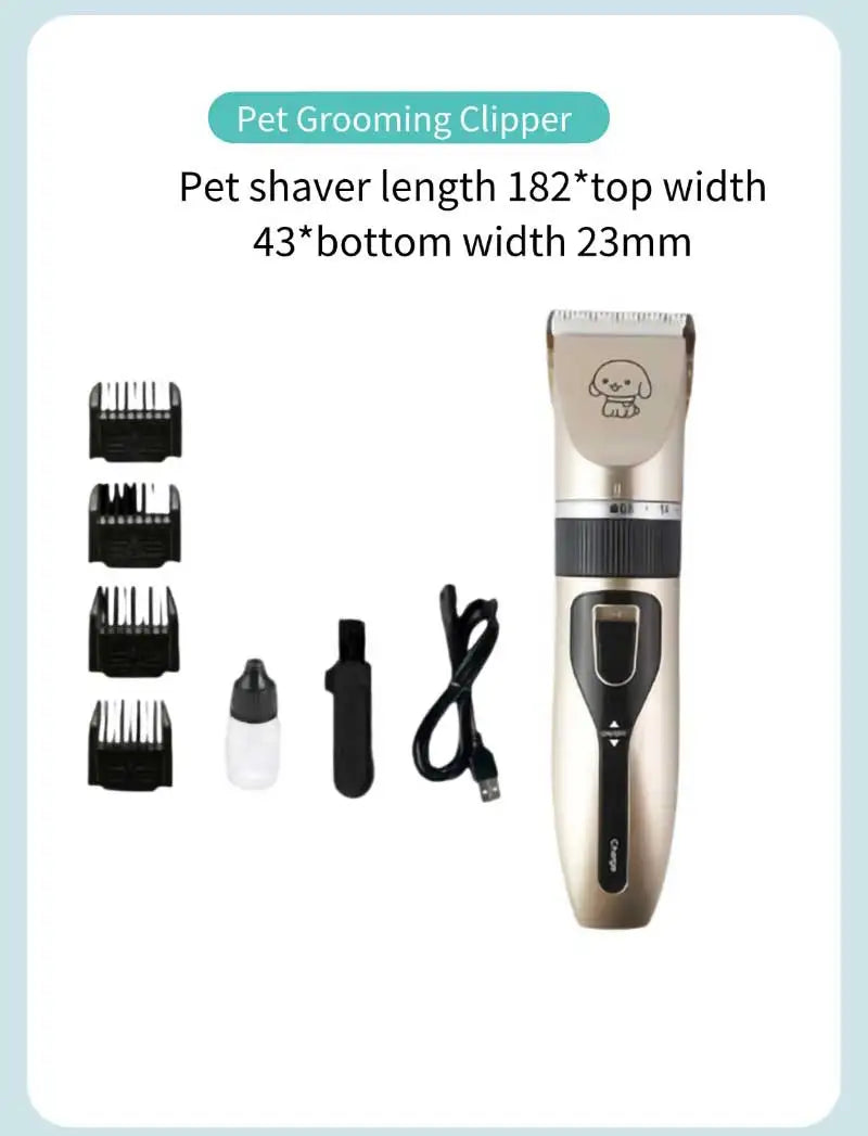 Veterinary Grooming Clipper Kit - Heavy-Duty Pet Hair Trimmer for Clinics