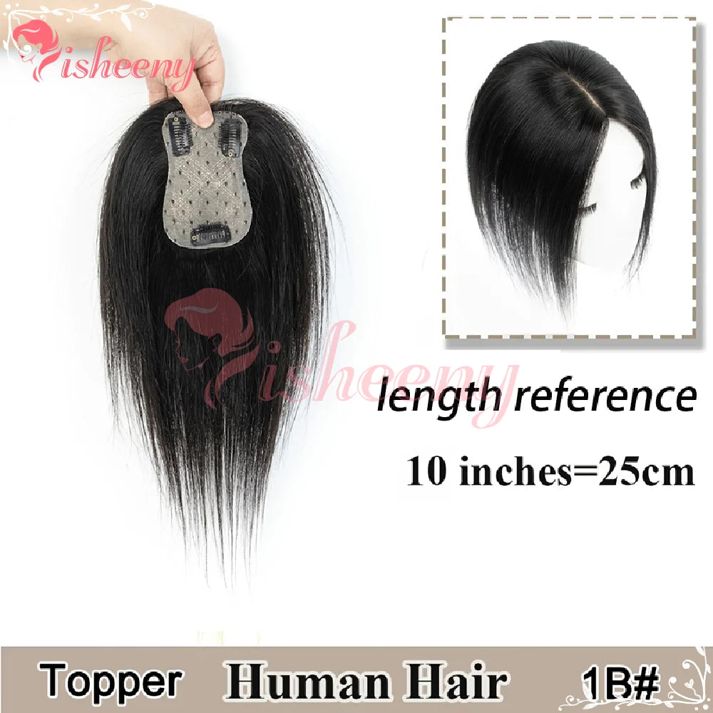 Real Human Hair Toppers 7x11cm for Daily Use, Various Colors Available