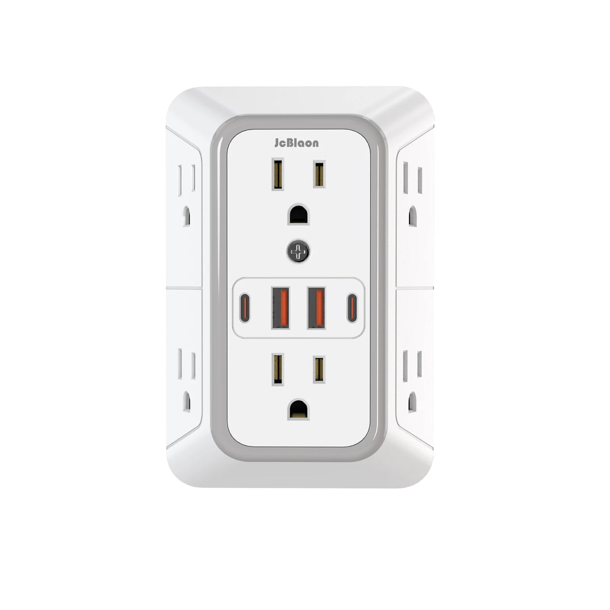 Power Strip with 6 AC Outlets & 4 USB Ports, Multi Socket Fast Charging