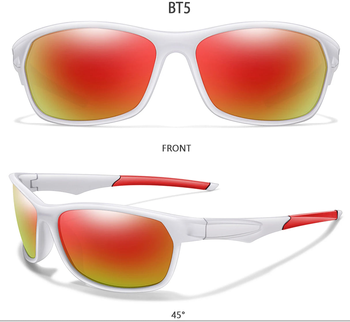 Polarized Sports Sunglasses for Cycling, Fishing, Running - Unisex Eyewear