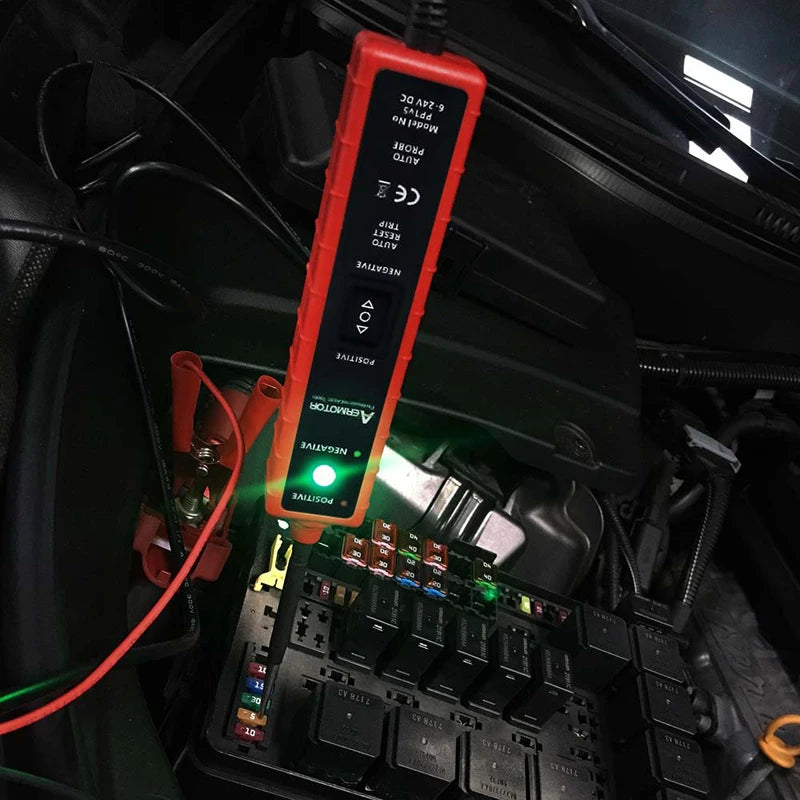 Automotive Electric Circuit Tester with Power Switch for Vehicle Diagnostics