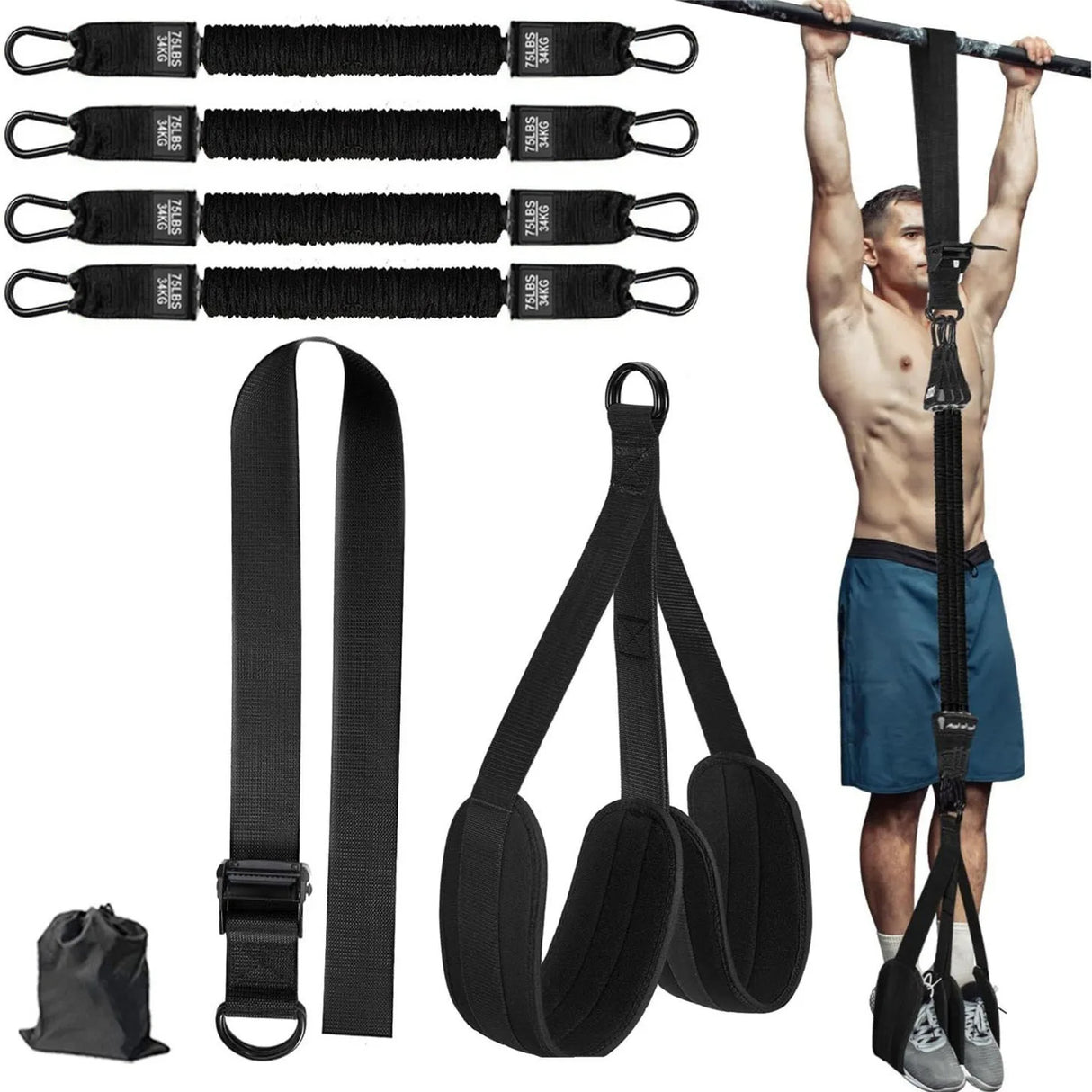 Pull Up Assistance Bands Set Resistance Strap for Chin-up Workout