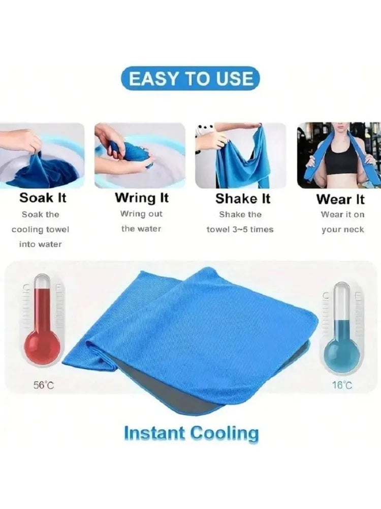Cooling Towel Sports Towel with Storage Box for Indoor & Outdoor Use