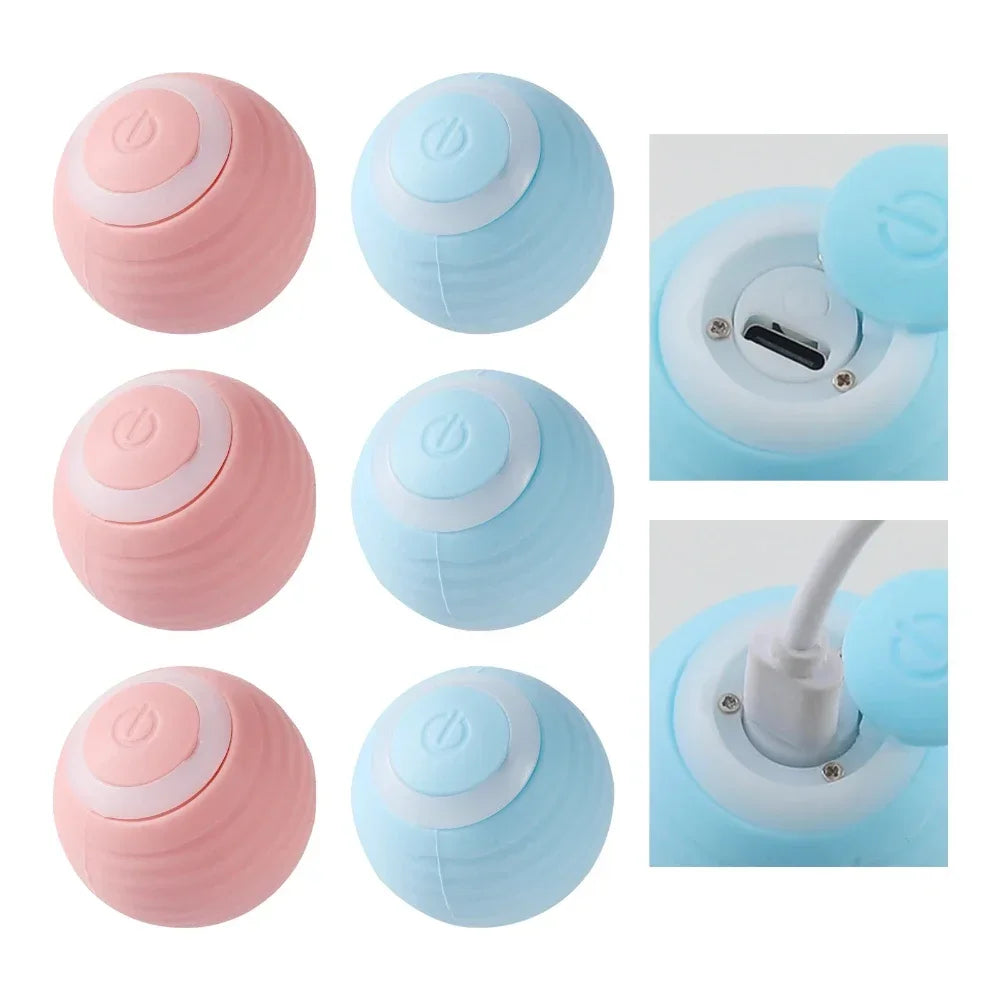 Interactive Rolling Electric Ball Toy for Cats - Rechargeable Pet Accessory