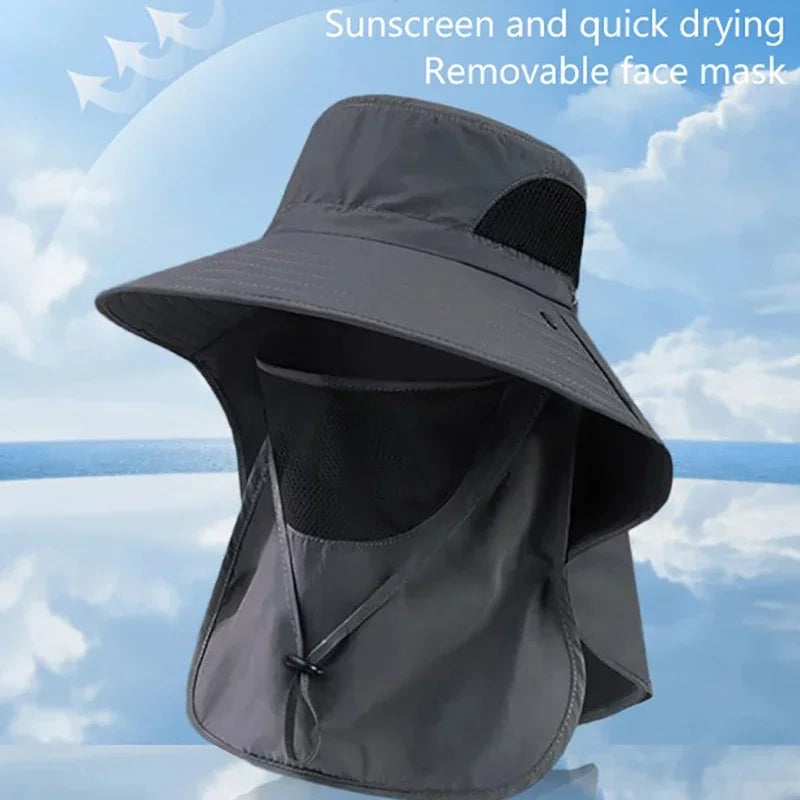 UV Protection Bucket Hat with Neck Flap for Men & Women - Outdoor Fishing & Hiking