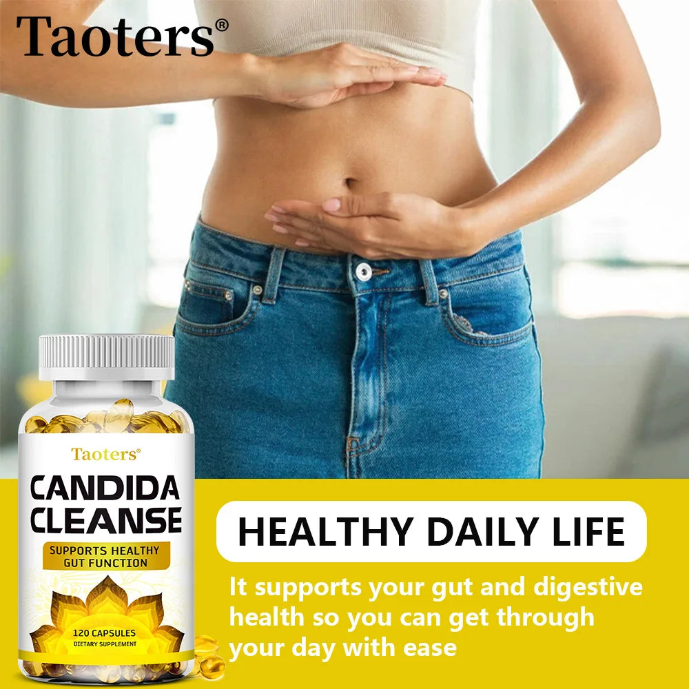 Candida Cleanse 120 Capsules for Daily Routines and Digestive Health