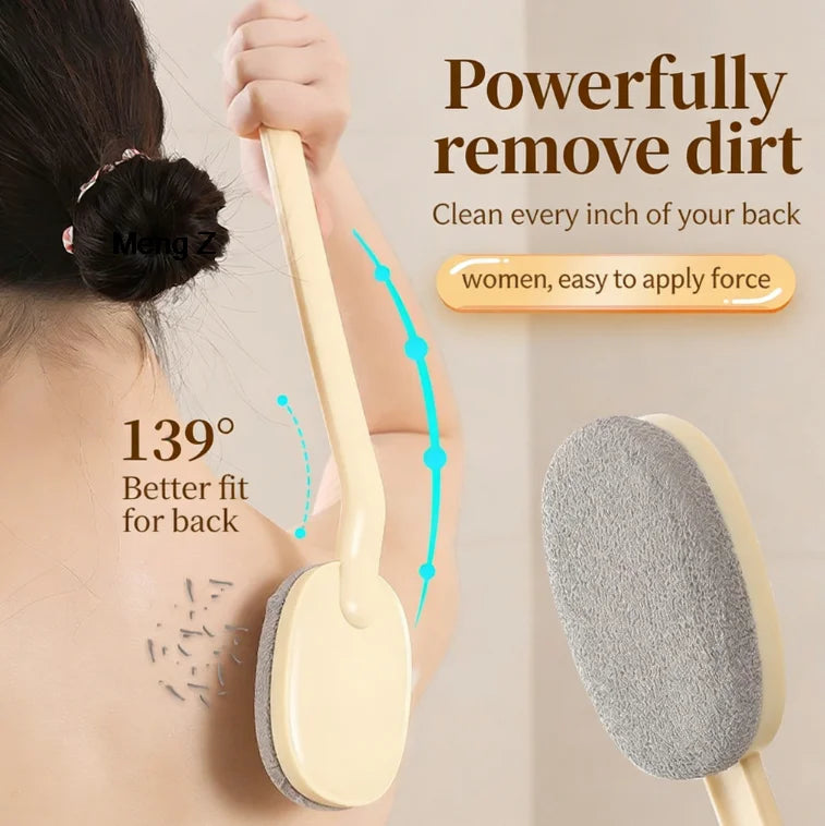 Exfoliating Bath Brush with Long Handle - 1pc Shower Back Scrubber