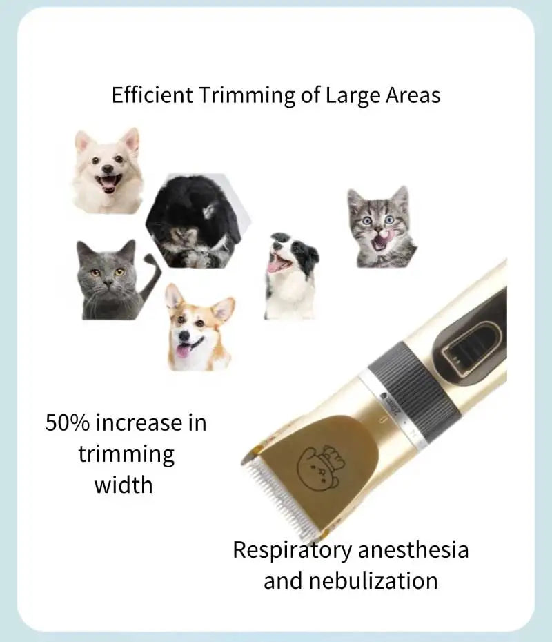 Veterinary Grooming Clipper Kit - Heavy-Duty Pet Hair Trimmer for Clinics